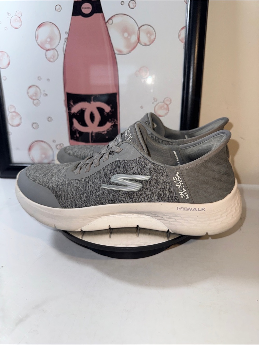 Skechers Dacie Gray Slip-On Hands-Free GOwalk Flex Sneakers - Women’s Size 8
